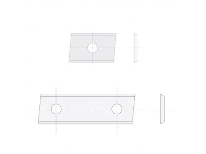 IGM N014 Žiletka tvrdokovová Z2 zkosená - 30x12x1,5 UNI L