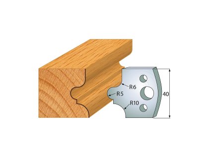 IGM profil 012 - pár nožů 40x4mm SP