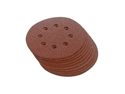 Brusný papír 125mm pro Excentické brusky, perforovaný, suchý zip, 10ks - zrnitost 60