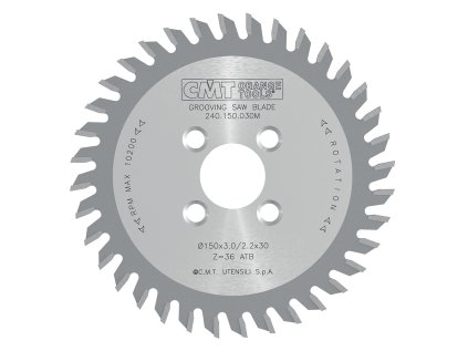 CMT Drážkovací kotouč pro CNC - D150x3 d30 Z36 HW