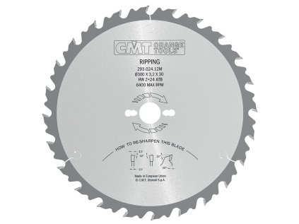 CMT Industrial Pilový kotouč pro podélné řezy - D315x3,2 d30 Z28 HW