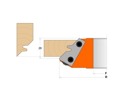 CMT Nůž pro C694011 - pár žiletek 43x23x2mm