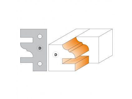 CMT Nůž pro C694014 - pár žiletek profil D 40x24,5x2mm