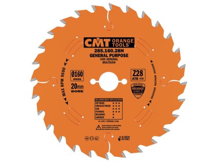 CMT Orange Industrial Pilový kotouč pro podélné a příčné řezy - D270x2,8 d30 Z42 HW