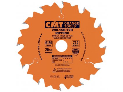 CMT Orange Pilový kotouč pro elektronářadí, podélný řez - D160x20 Z12 HW