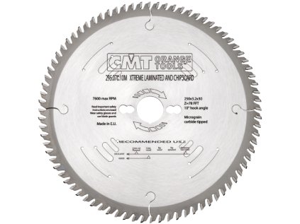 CMT Super XTreme Pilový kotouč na lamino a DTD - D250x3,2 d30 Z78 HW