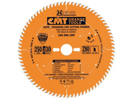 CMT XTreme Pilový kotouč na profilové lišty - D250x3,0 d30 Z80 HW