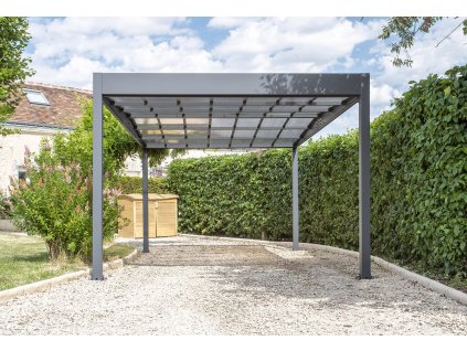 Kovový přístřešek / carport TRIGANO JARDIN LIBECCIO, rozměry š 316 x d 502 x v 234 cm