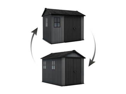 Zahradní domek Keter Newton Plus wide 9x7,5 šedý, s podlahou