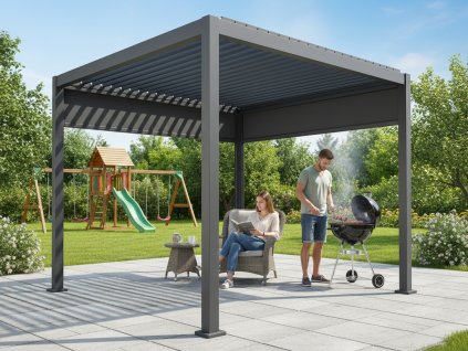hliníková bioklimatická pergola LANITPLAST PREMIUM 3x3 m LG4088