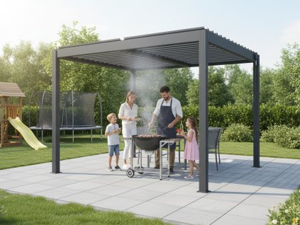 hliníková bioklimatická pergola LANITPLAST BASIC 3x2,5 m LG4288