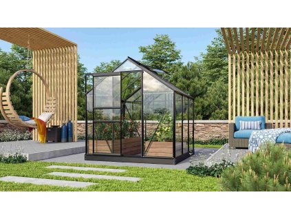 skleník VITAVIA VENUS 3800 čiré sklo 3 mm černý LG3538