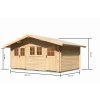 Dřevěný domek KARIBU LAGOR 2 (44984) natur LG1783