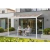 hliníková pergola LANITPLAST WALL 33 bílá + bronz PC LG2121