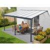 hliníková pergola LANITPLAST WALL 43 antracit + opál PC LG2124