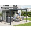 hliníková pergola LANITPLAST WALL 33 FSX antracit + čirý PC LG4304