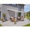 hliníková pergola LANITPLAST WALL 33 FSX bílá + čirý PC LG4311