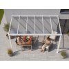 hliníková pergola LANITPLAST WALL 33 FSX bílá + čirý PC LG4311