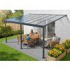 hliníková pergola LANITPLAST WALL 43 FSX antracit + čirý PC LG4313
