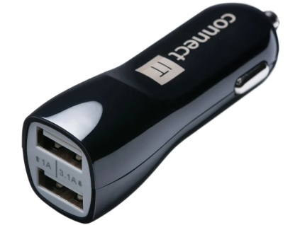 connect it incarz premium nabijecka do auta 2xusb 3 1a 1a cerny ien188414