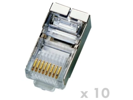 datacom plug stp cat5e 8p8c rj45 lanko 10ks ien501408