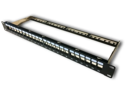 datacom patch panel 19 neosazeny 24 port 1u bk vl ien354086