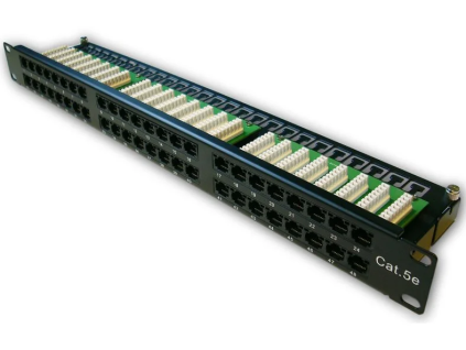 datacom patch panel 19 utp 48 port cat5e lsa 1u bk 6x8p ien412673
