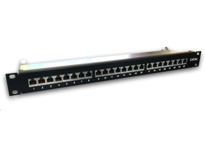 datacom patch panel 19 stp 24 port cat6a lsa 1u bk 3x8p vl ien373891