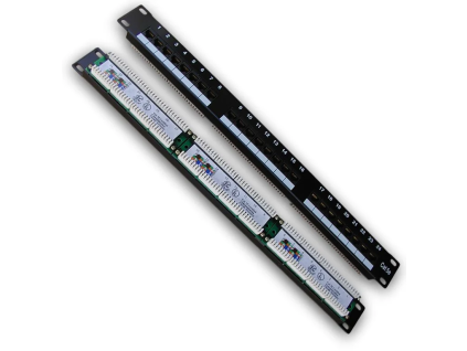 datacom patch panel 19 utp 24 port cat5e lsa 1u bk 3x8p ien14869