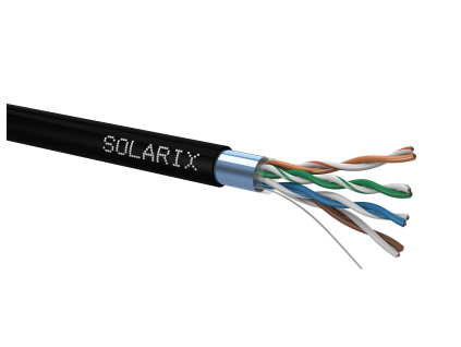 solarix kabel cat5e ftp pe drat venkovni 305m box ien125015