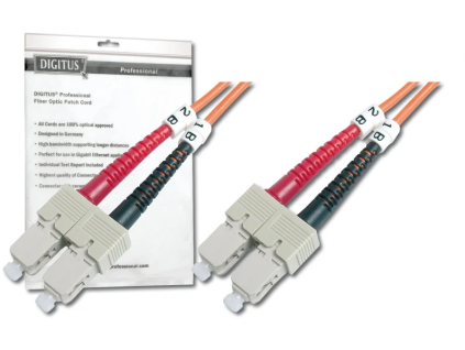 digitus fiber optic patch cord sc to scmultimode 50 125 duplex length 1m ien194471
