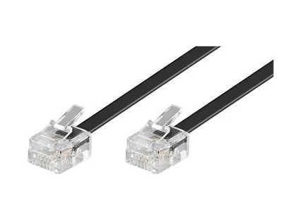 kabel telefonni rovny 6p4c plug 6p4c plug 6m cerny ien352178
