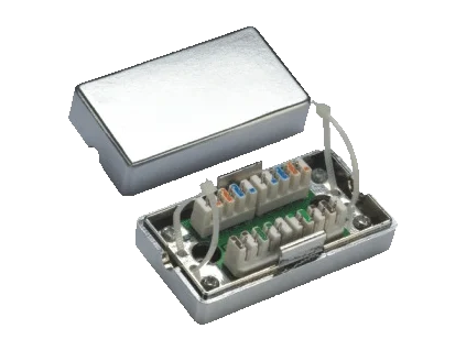 datacom zarezova spojka stp cat5e lsa silver ien129925