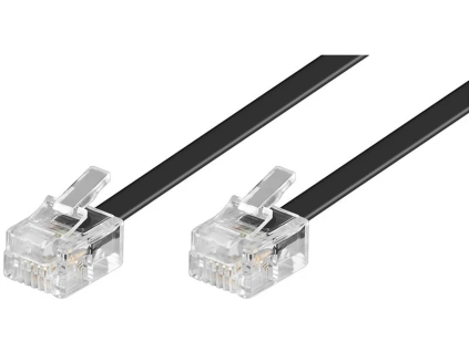 kabel telefonni rovny 6p4c plug 6p4c plug 3m cerny ien519901