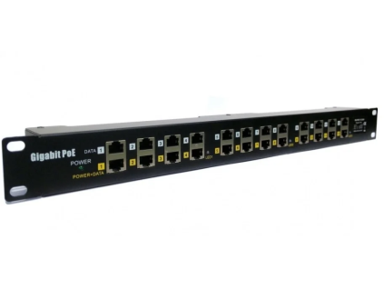 poe gigabitovy patch panel cat5 19 12port 1u ien234002