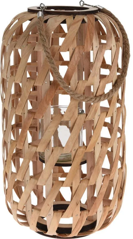 PROGARDEN Drevený lampáš na sviečku, 47 cm