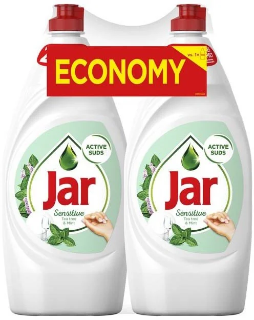 Jar na umývanie riadu Sensitive Tea Tree & Mint, 2x 900 ml