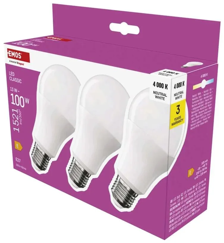 EMOS LED žiarovka Classic A60 / E27