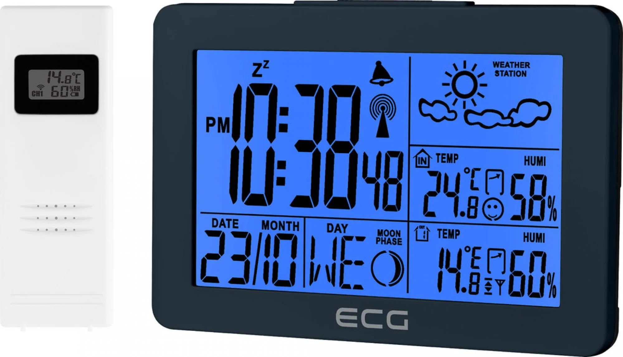 Meteorologická stanica ECG MS 200 Grey