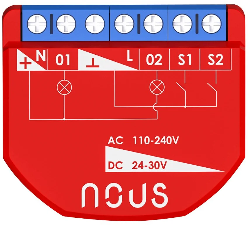 NOUS B3Z ZigBee 2Ch 2-kanálový prepínač