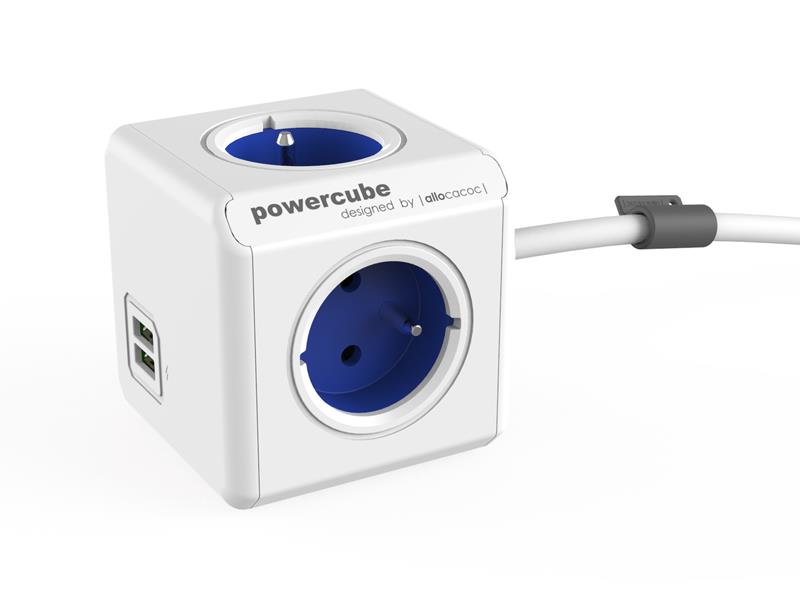 ALLOCACOC POWERCUBE Extended USB Blue 1,5m