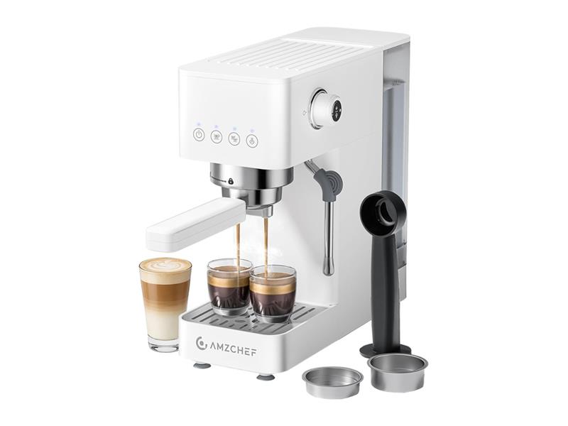 Pákový kávovar AMZCHEF CE-EM3131-WT, biely