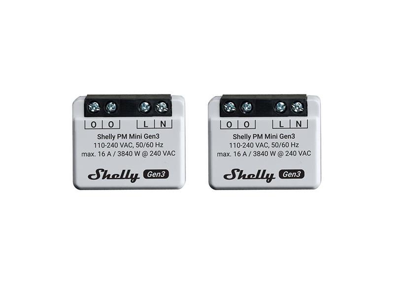 Smart merač spotreby SHELLY PM Mini Gen3 WiFi 2ks