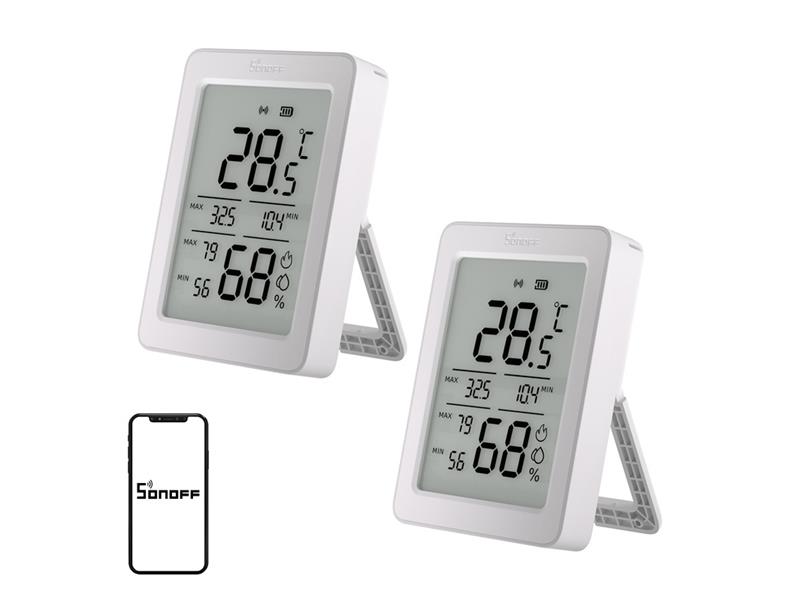 Inteligentný senzor teploty a vlhkosti SONOFF SNZB-02DR2 ZigBee, 2 ks