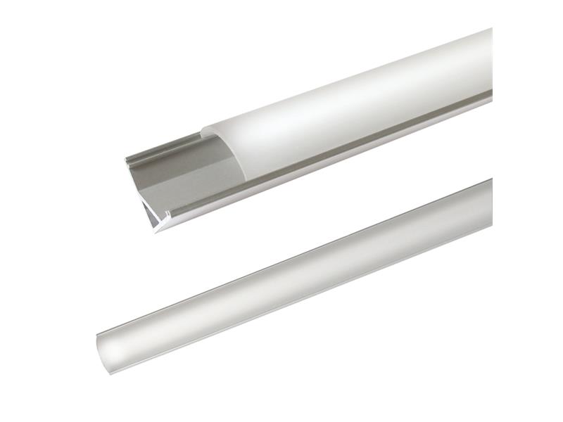 TIPA AL profil AC2 nový pre LED pásiky, rohový, s vypouklým plexi, 2m
