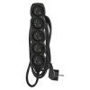 prodluzovaci kabel 3 m 5 zasuvek cerny pvc 1 5 mm2 ig481704
