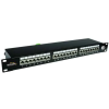 solarix patch panel cat6 24 x rj45 stp cerny 1u ien124874