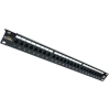 solarix patch panel cat5e 24 x rj45 utp s vyvazovaci listou cerny 1u ien124932