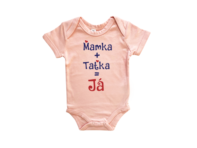 Vtipné body pro miminko - Mamka + Taťka = Já