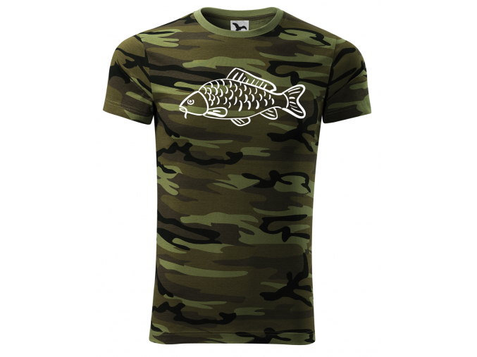 Rybářské maskáčové tričko
